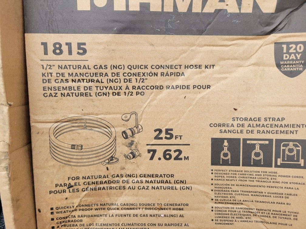 Natural Gas Quick Connect Hose Kit
