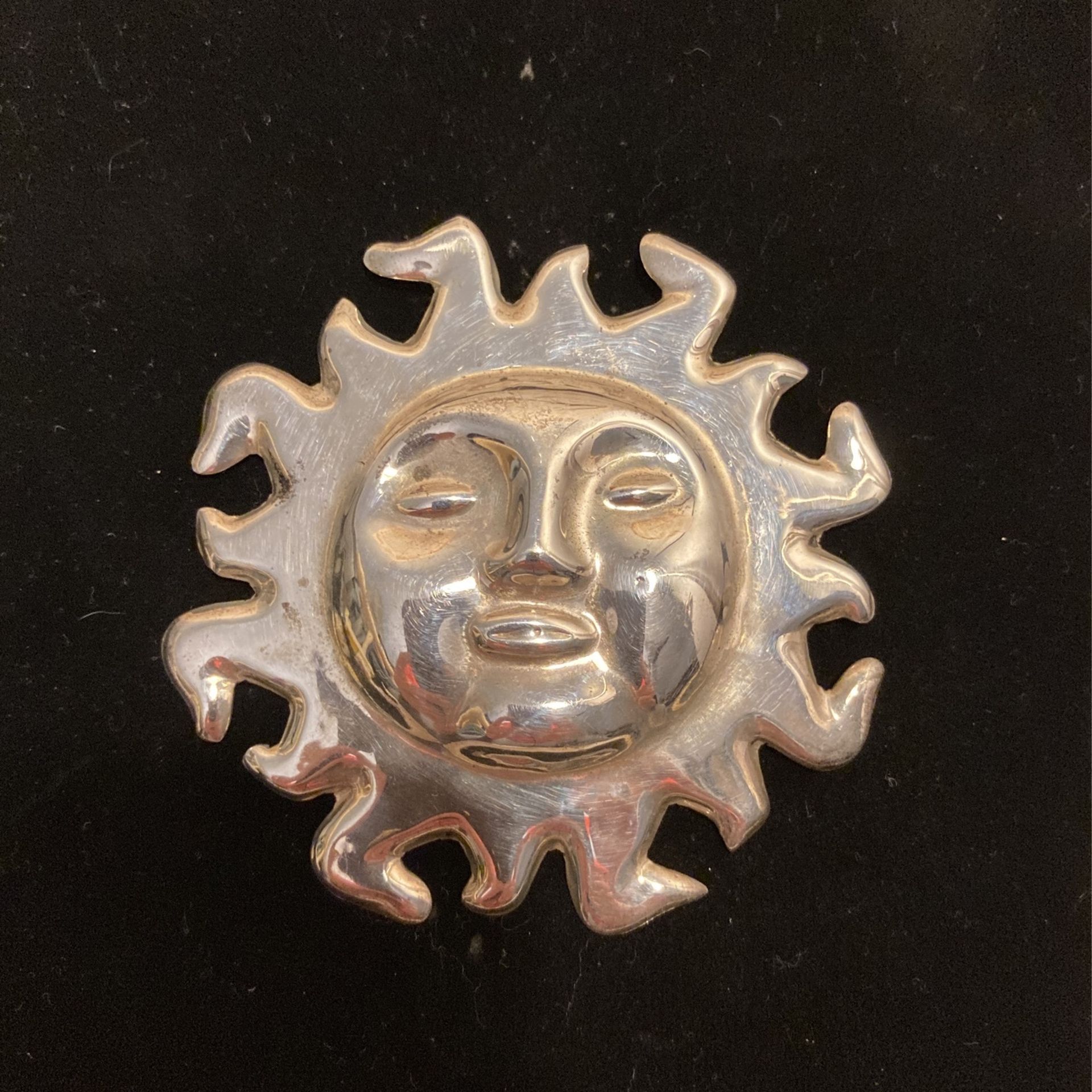 Vintage Sterling Sun Brooch - Pin 925- Mexico - Stunning Piece- Top Quality #artssoflo