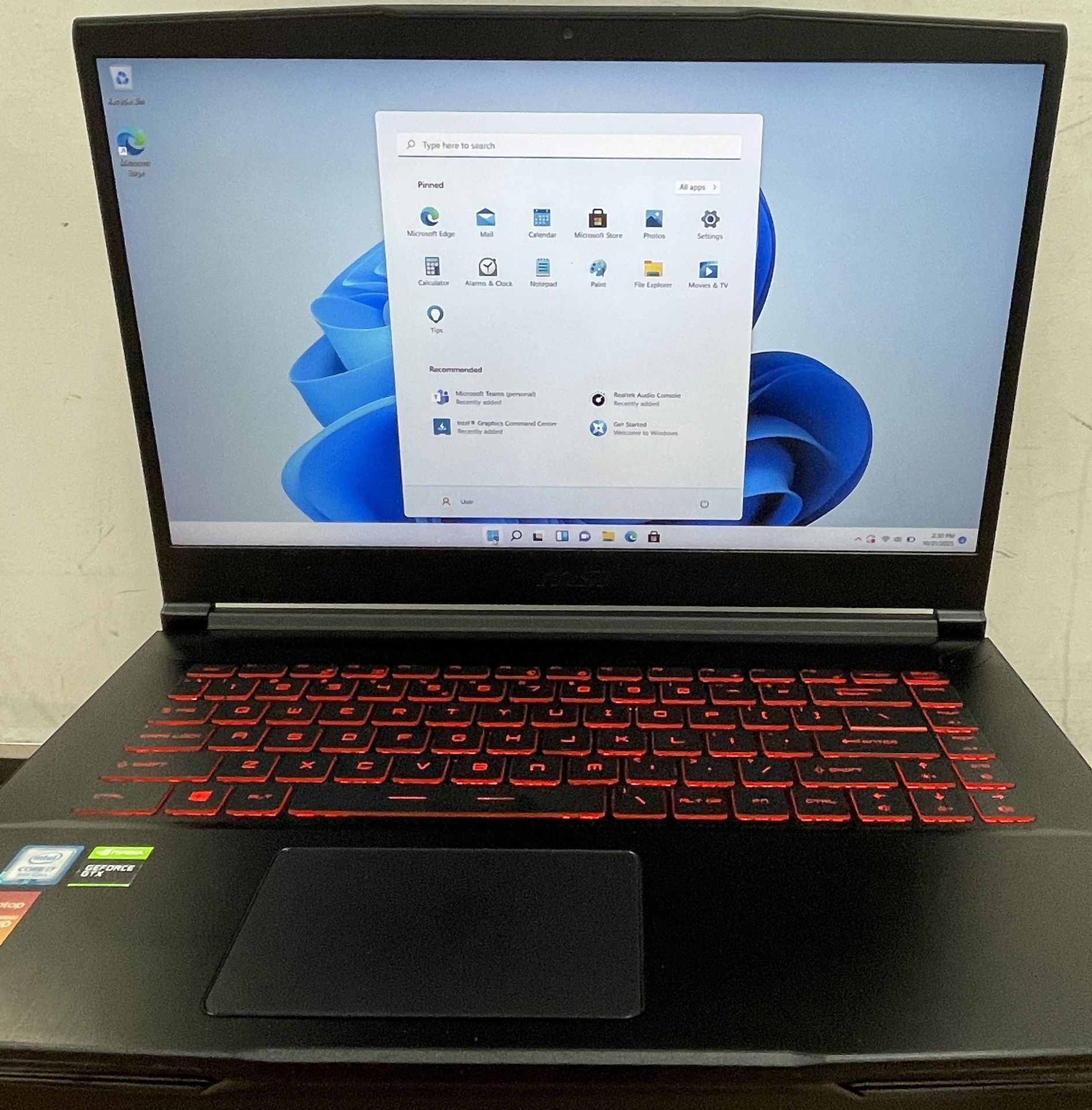 Gaming Laptop MSI GF63 Thin 9SC ( MS-16R3), Intel I7, Ram 16gb, Storage 512gb, NVDIA GTX1650, Windows 11