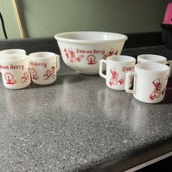 Tom and Jerry 6cups And Bowl