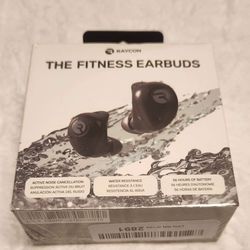 Raycon The Fitness Bluetooth True Wireless Earbuds with Built in Mic Black | New