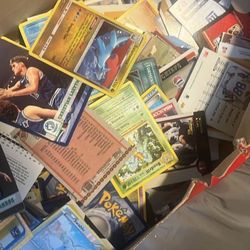 Over 300 Pokemon,yugio,basketball,football,baseball cards Rare Cards In Here Too