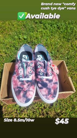Brand New "Tye Dye/ Comfy Cush" Vans Size 8.5m/10w