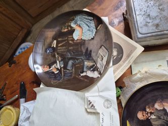 Norman Rockwell Plates W/Certs