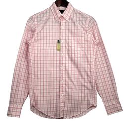 BRAND NEW WITH TAGS Men’s J. Crew Medium Slim Fit Classic Pink Plaid Windowpane Casual Shirt EUC