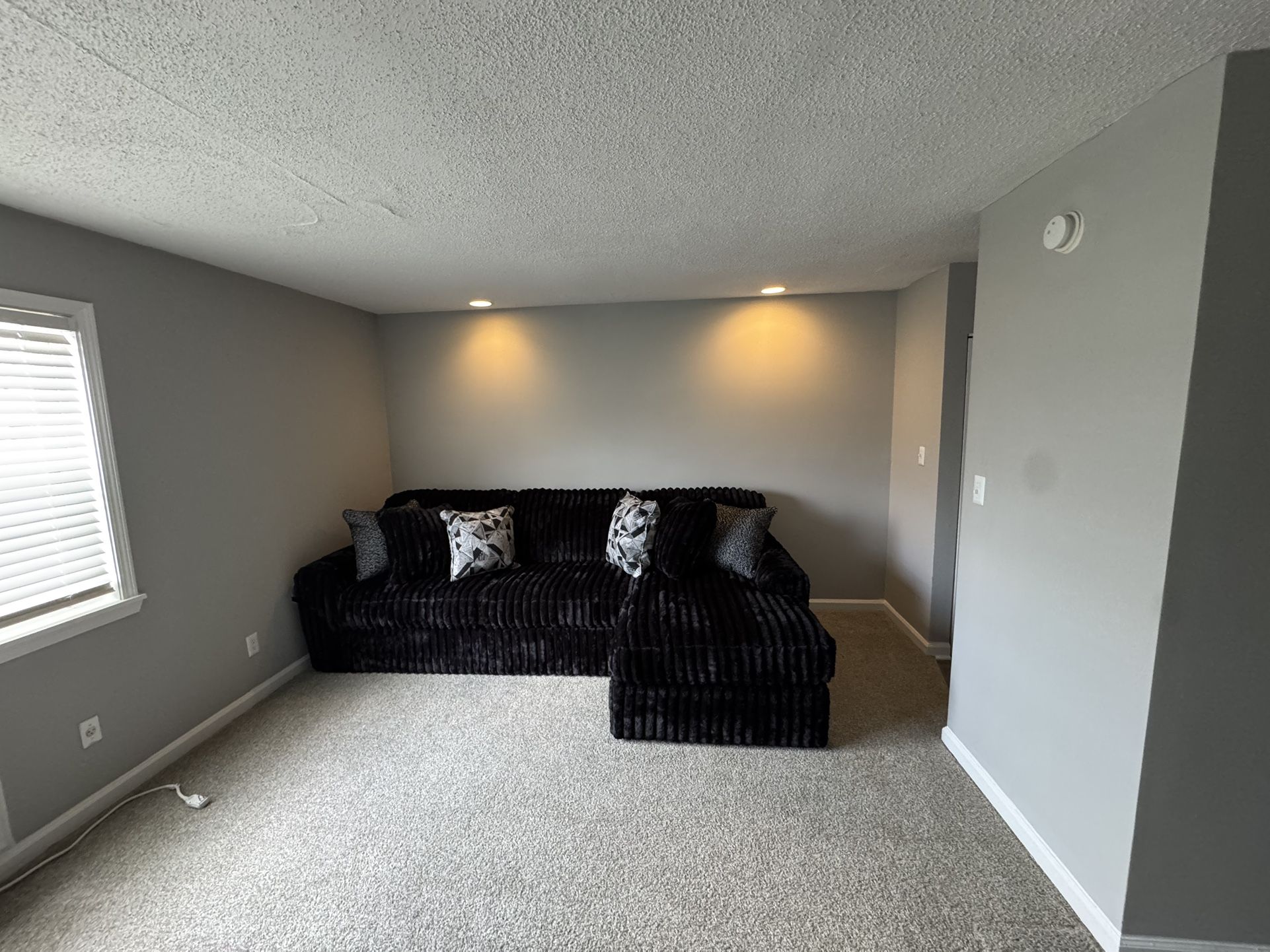 Ashley Black Furry Couch MUST GO