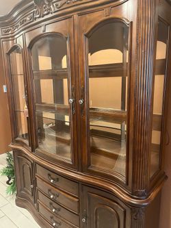 Solid Cherry Wood China Cabinet