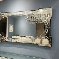 Grand Mirror Set With Matching Buffet Stand