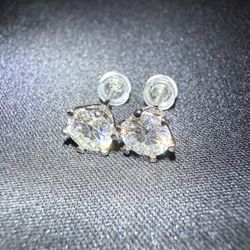 White Gold Plated 1CT Moissanite Earrings 💎 Will Pass Diamond Tester