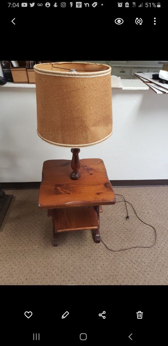 Vintage Lamp Table