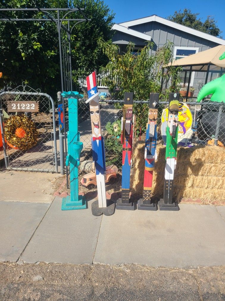 FREE Outdoor Decorations Nutcracker Uncle Sam Statue Of Liberty