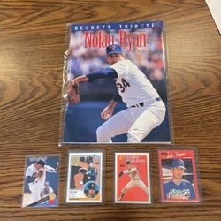 Nolan Ryan Beckett Magazine And 4 Cards