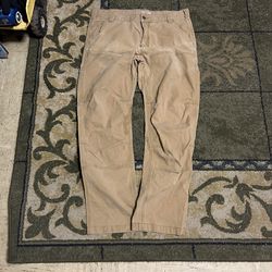 distressed carhartt double knees.