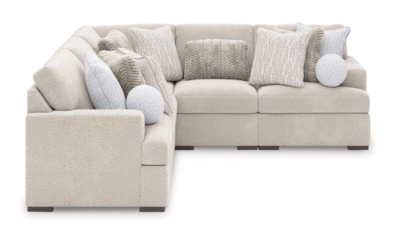 5 Piece + Ottoman Cuddle Plush Sectional