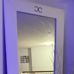 Modern Full-Length Floor Mirror – White Frame