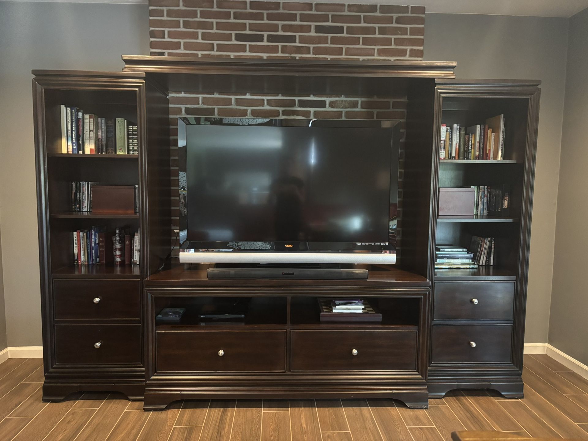 Entertainment Center Plus 3 End Tables And Coffee Table