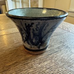 Handmade Clay Pot /Bowl With Floral Design 