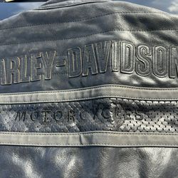 Heavy Duty Harley Davidson Lather Jacket Size L On Really Good Condition 