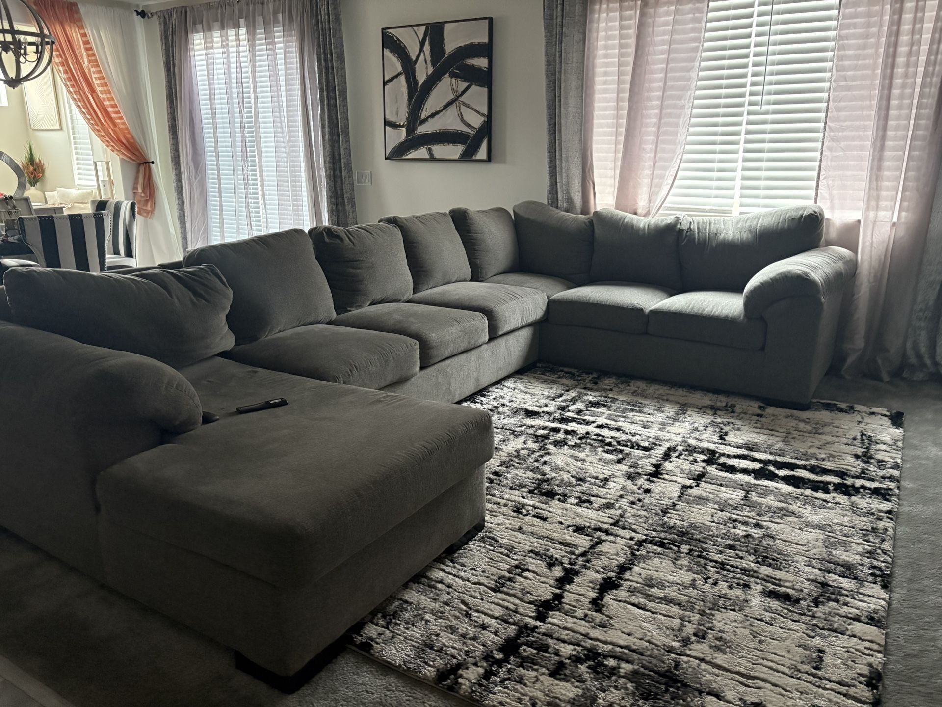 Grey 7 Seat Sectional