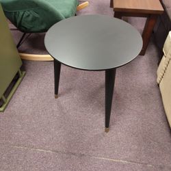 Black & Gold Round Side Table