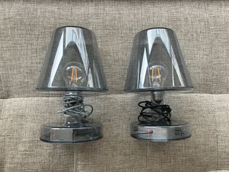 Pair of Grey Fatboy Transloetje Lamps