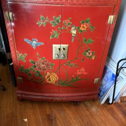 Red Oriental Hutch