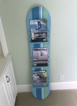 Wakeboard magazine rack