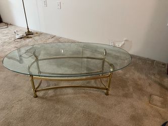 Glass top coffee table