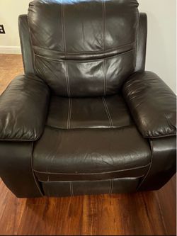 Leather recliner