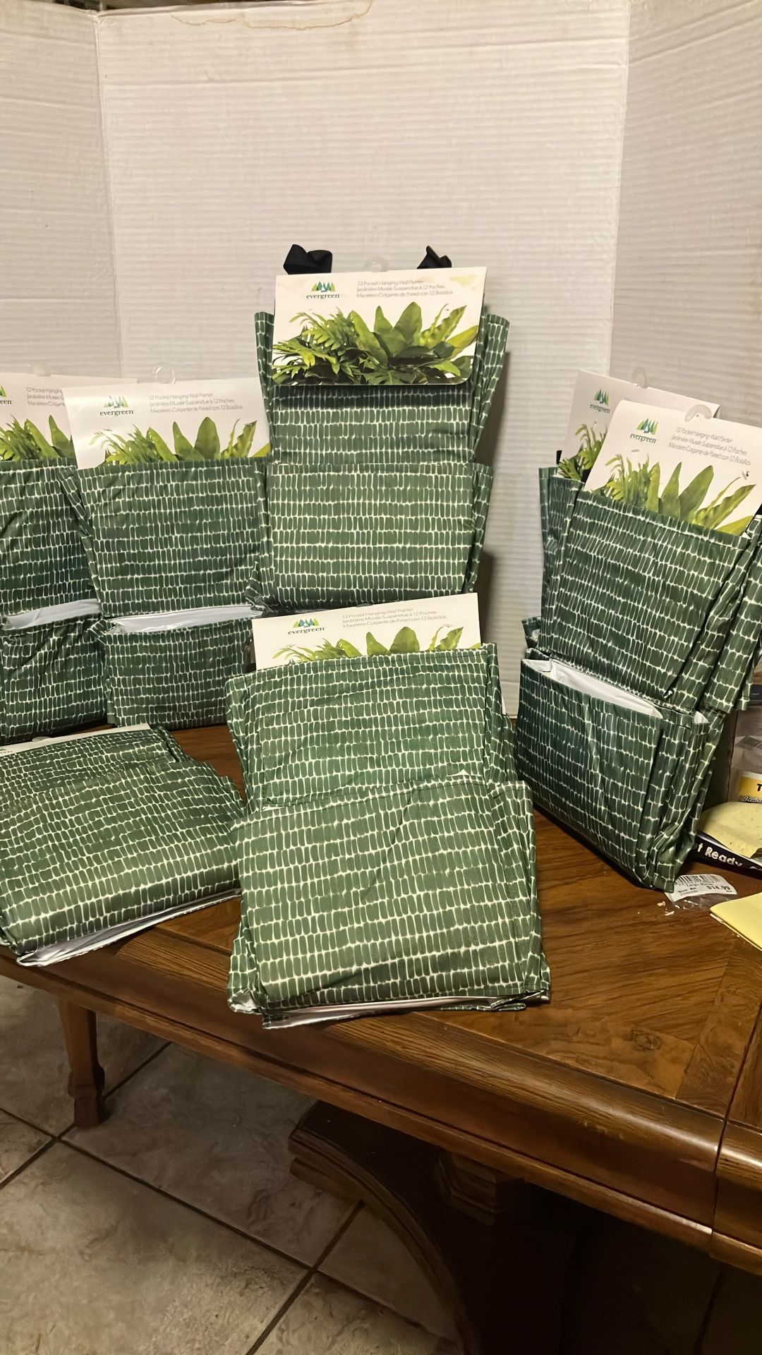 Evergreen 12 Pocket Hanging Wall Planter-Lot Of 7