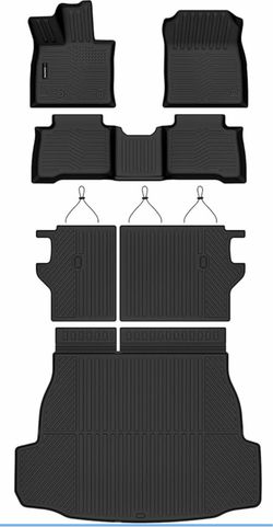 All Weather Floor Mats Cargo Mat with Backrest Mat for 2026 Toyota RAV4 Hybrid(Not for Phev)(Not for Cargo Area with subwoofer) All Season TPE Accesso