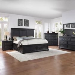 Black California King Bed Set