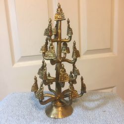 Buddha Tree - vintage brass sculpture