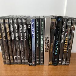 Star Wars, The Matrix, Indian Jones, The Hobbit, Science Fiction Lot of DVD Video Movies 