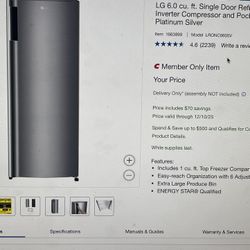 LG Mini Fridge 