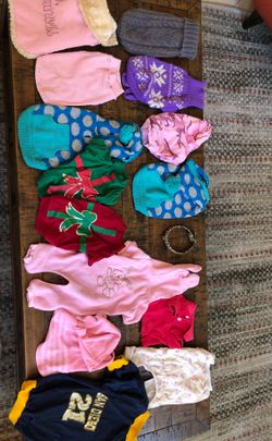Tons of dog clothes in diff sizes! Toys, collars, leashes, pet carriers