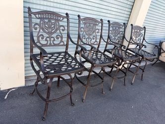 4 Grand Tuscany Bar Stool Chairs,Patio,Outdoor,