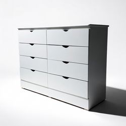 Modern & Minimalist Dresser 8 Drawer New 