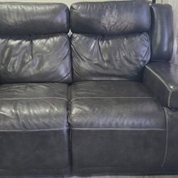 Leather Loveseat Recliner 