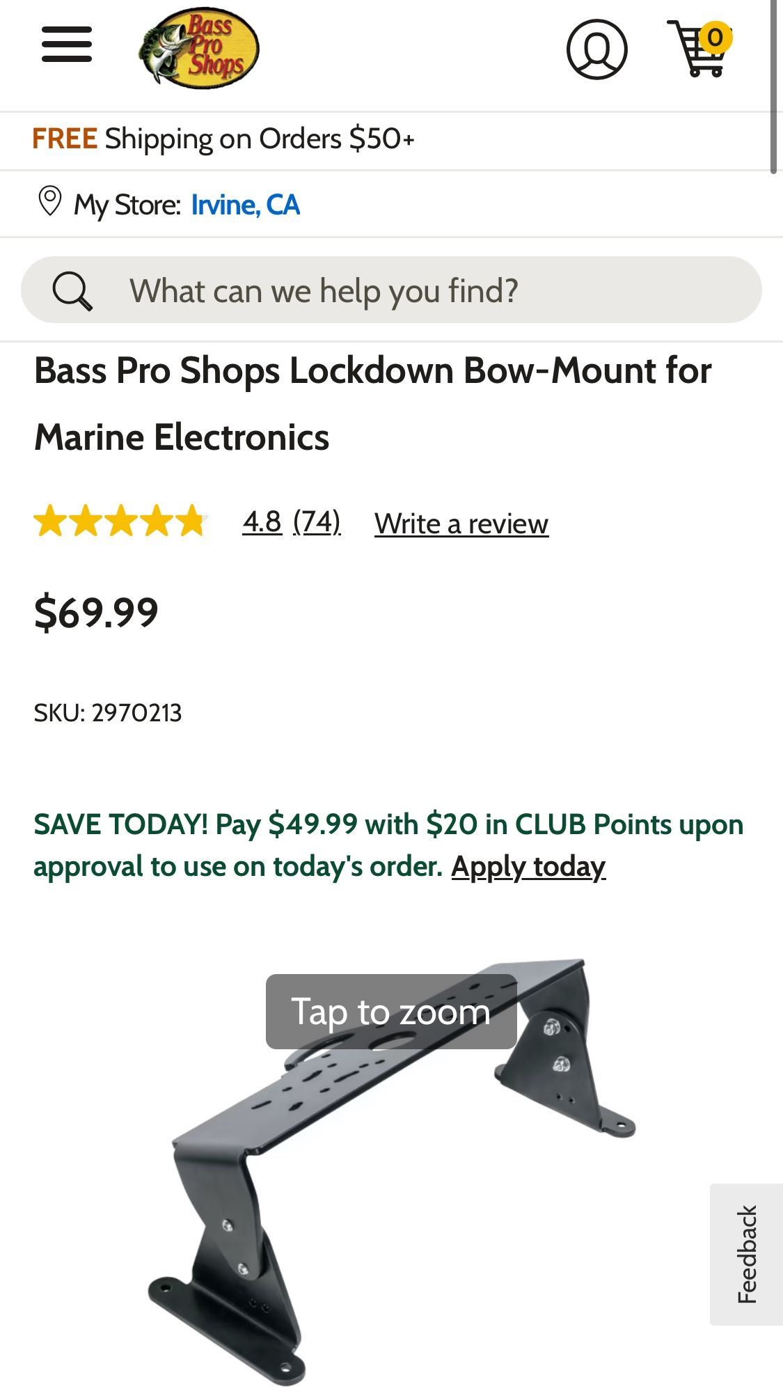 Bass Pro Fish Finder Bow Mount
