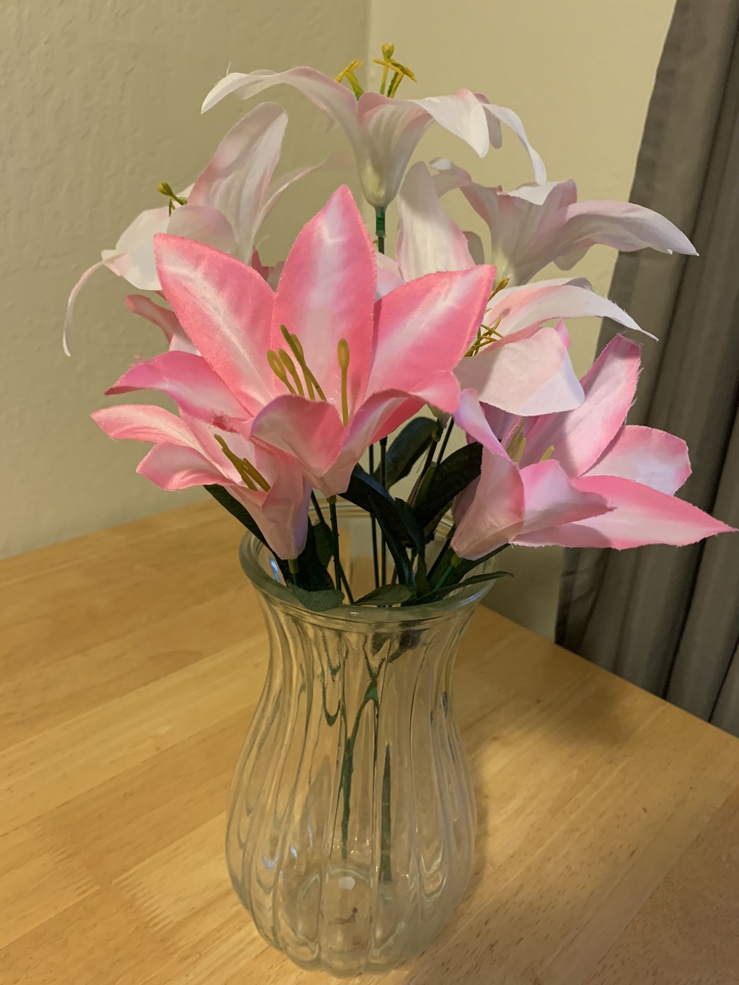 Artificial flowers in a vase