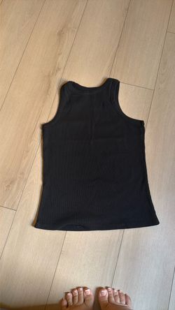 Black Ribbed Tank Top