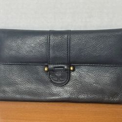 Vintage Pebbled Leather Fossil Brand Wallet Clutch