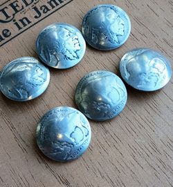 vintage custom made buffalo nickel buttons