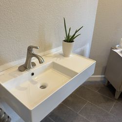 Scarabeo Bathroom Sink with Kohler Sundae Faucet