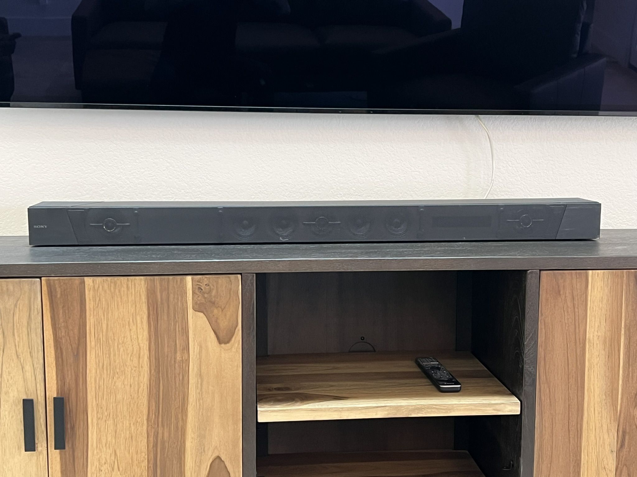The Sony HT-ST5000 - 7.1.2-channel soundbar system with the SA-WST5000 wireless subwoofer