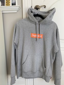 Supreme box logo hoodie FW 17 Heather Gray