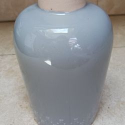 New Grey & Tan Ceramic Vase 