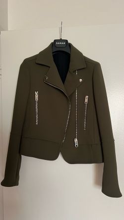 Balenciaga paneled crepe moto jacket