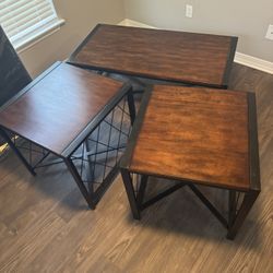 Wood Coffee And End Tables 